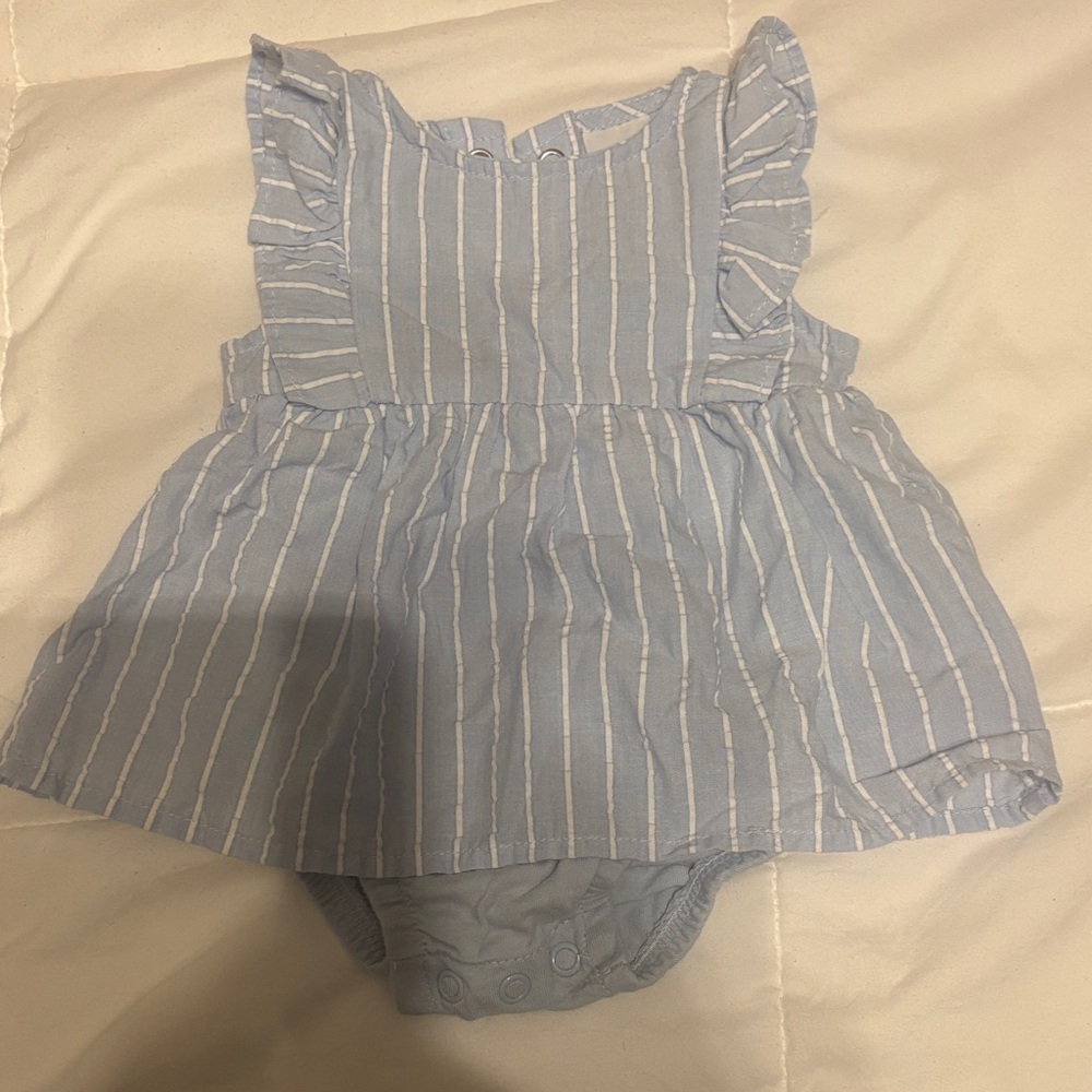 Carter's Blue and White Striped Baby Dress